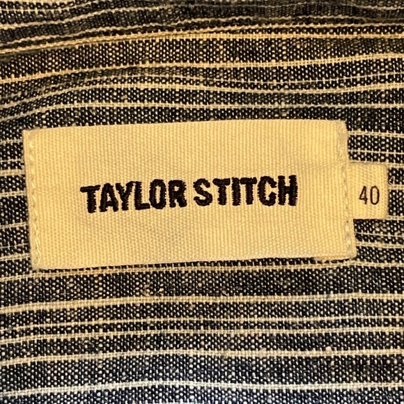 Taylor Stitch Western Shirt in Striped Hemp Chambray - Size 40 - Picture 8 of 8